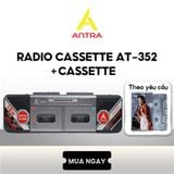  Đài Cassette Antra AT - 352, Thiết Kế Cổ Điển, 2 Cửa Băng, Có Chức Năng Thu Băng, Bắt Sóng Khỏe AM/FM/SW, Chức Năng Bluetooth, USB 