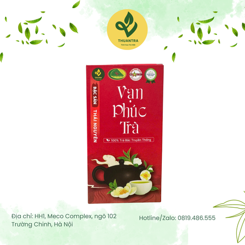  Hộp trà Vạn Phúc 120Gr  - Travina - Trà Thái Nguyên Cao Cấp Đạt Tiêu Chuẩn VietGap, ISO 