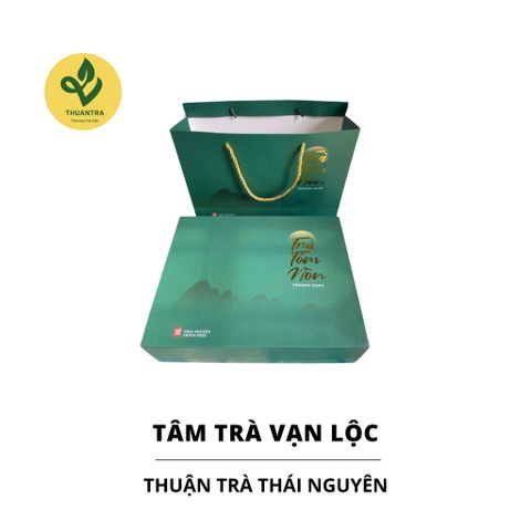  Tâm Trà Vạn Lộc - Set quà tặng trà nõn tôm thượng hạng - Thuận Trà Thái Nguyên 