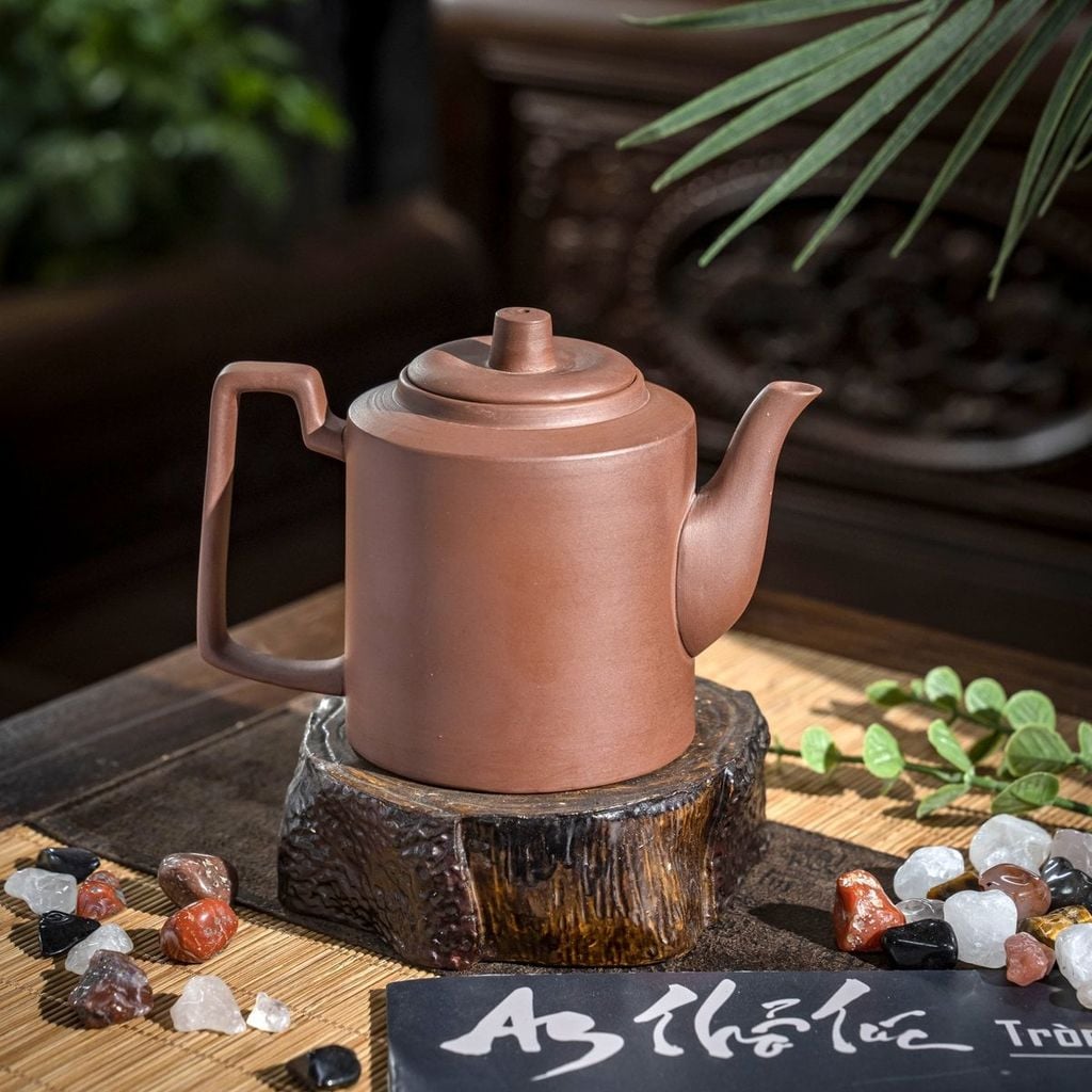  Ấm tích An Thổ Túc – ấm hãm trà gốm mộc quai vắt, bản thường và nung củi 