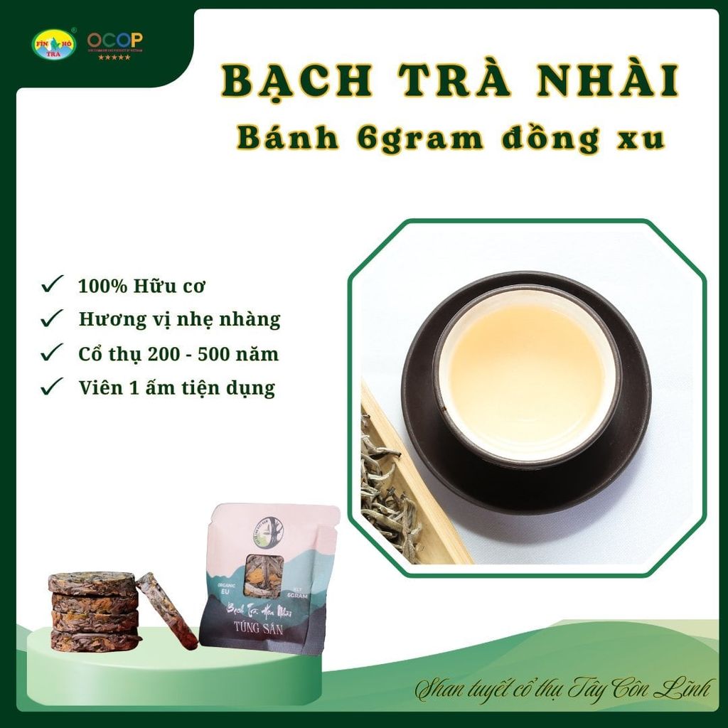  Bạch Trà Dệt Hương Nhài – Gói 6g Pha Vừa Một Ấm 