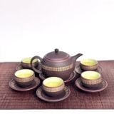  Lục Ẩm Quần Anh – Bộ Ấm Chén Bát Tràng 1 Ấm 5 Chén 6 Đĩa 