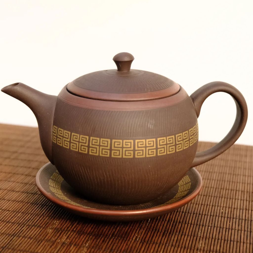  Lục Ẩm Quần Anh – Bộ Ấm Chén Bát Tràng 1 Ấm 5 Chén 6 Đĩa 