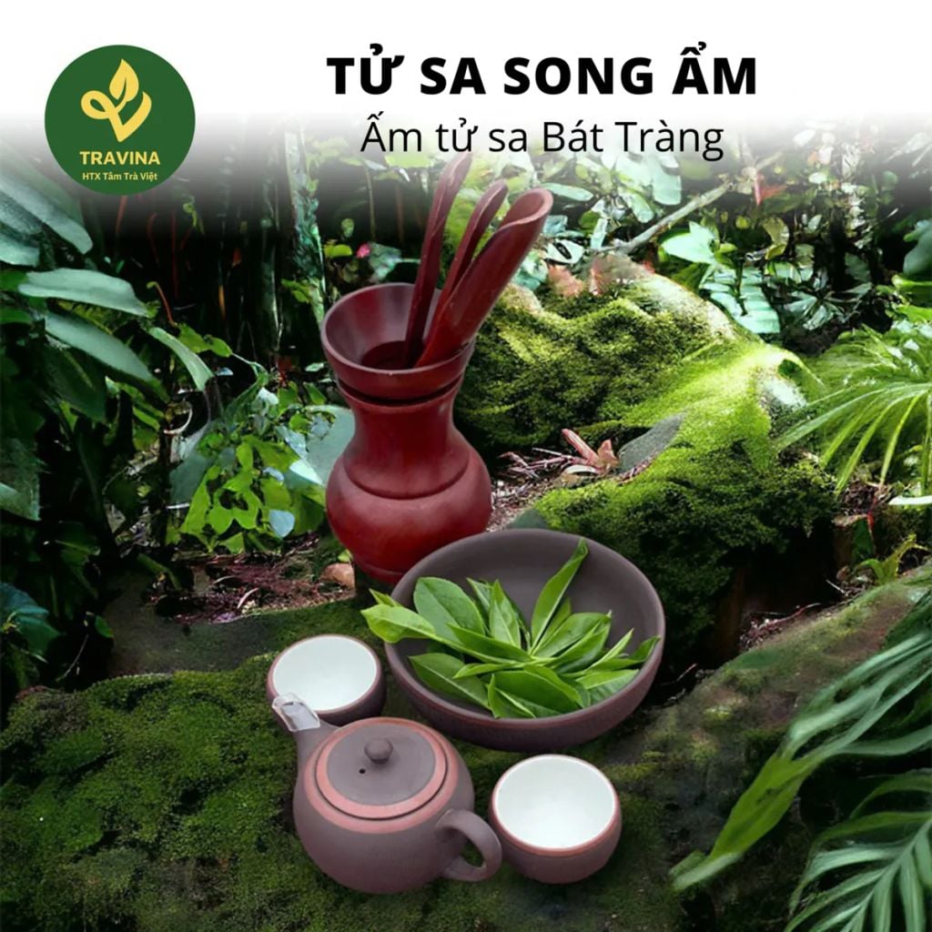  Tử Sa Song Ẩm – Bộ Ấm Chén 1 Ấm 2 Chén 
