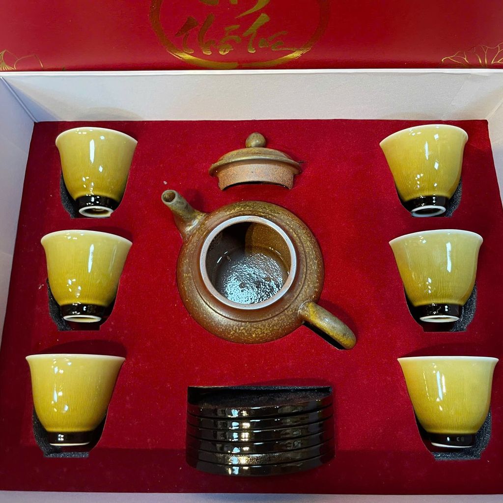  Bộ trà cụ cơ bản An Thổ Túc – ấm, 6 chén, 6 lót, hộp quà 