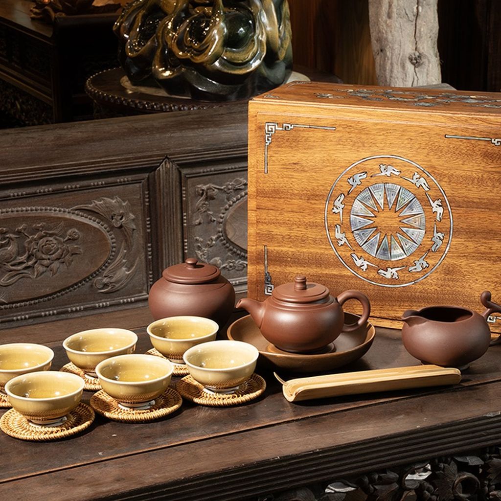  Bộ trà cụ Thổ Hoa cao cấp – An Thổ Túc 