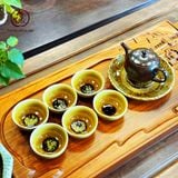  Chén trà men hoàng lưu ly kết tinh kim sa – An Thổ Túc 