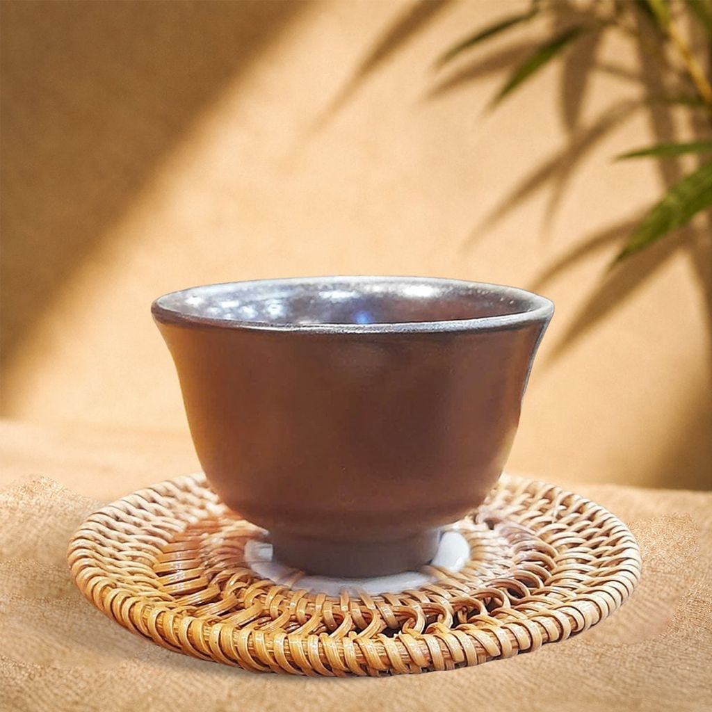  Chén trà gốm mộc An Thổ Túc – đất nguyên khoáng không tráng men 