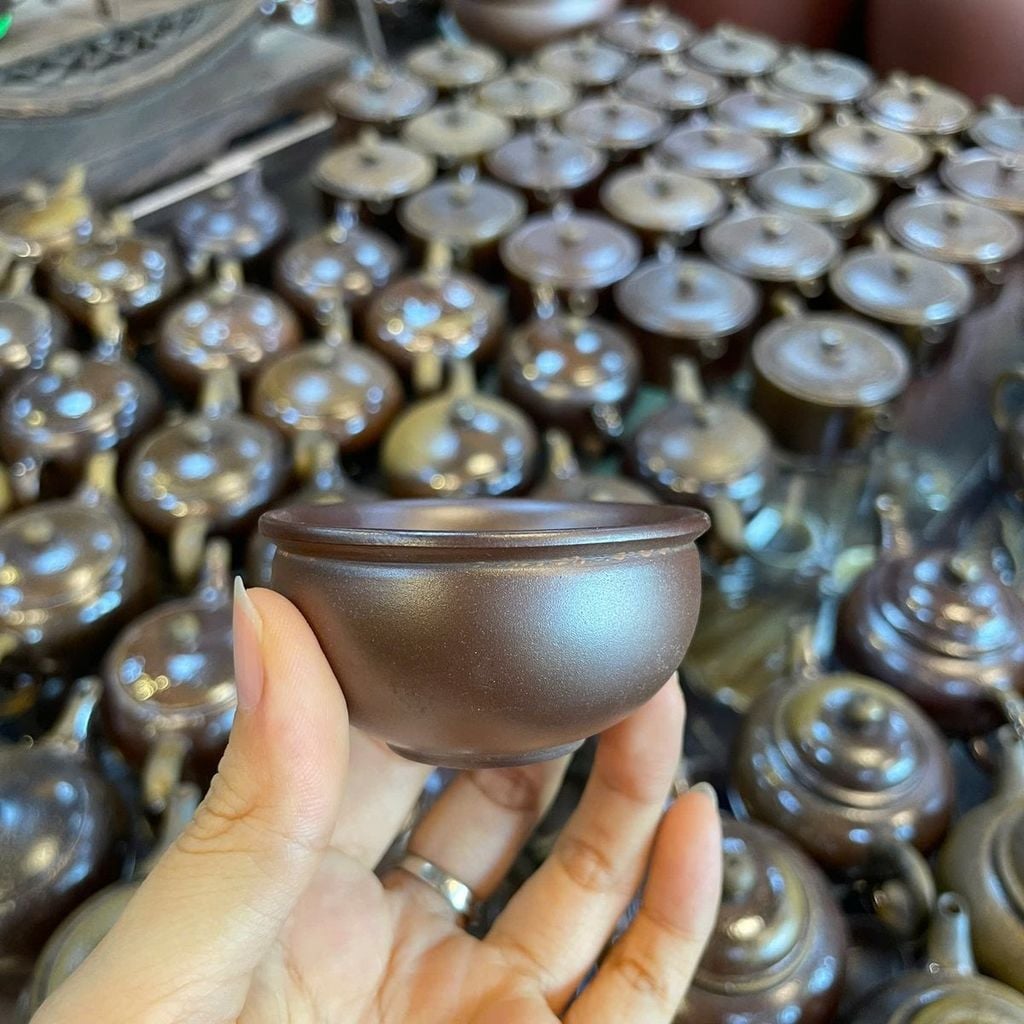  Chén trà gốm mộc An Thổ Túc – đất nguyên khoáng không tráng men 