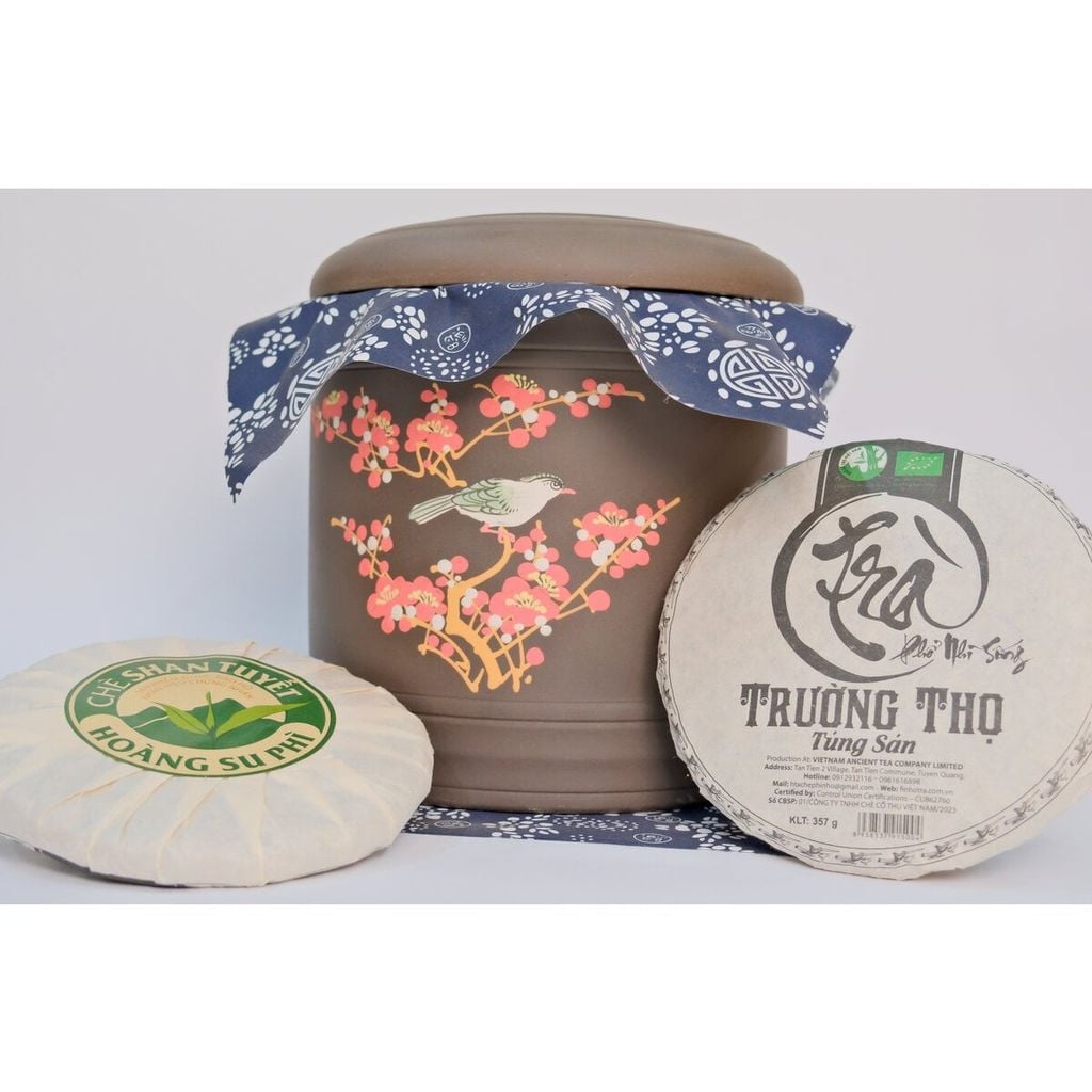  Chum Gốm 6 Bánh Phổ Nhĩ Sống 357g – Shan Tuyết Hữu Cơ EU 