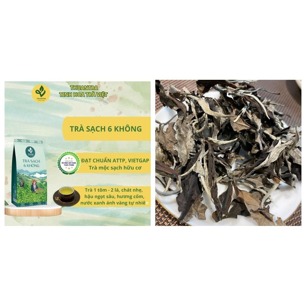  Combo Trà Sạch 6 Không 215g + Bạch Trà Mẫu Đơn 100g – Trà Thái Nguyên Uống Thử 