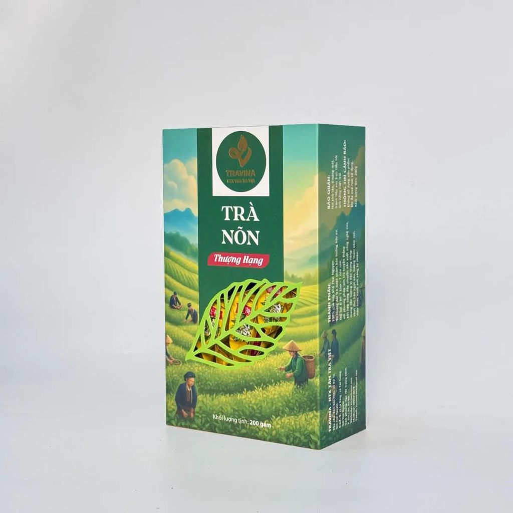  Hộp Trà Nõn Thượng Hạng 200g – Hộp Quà Trà Búp Nõn 