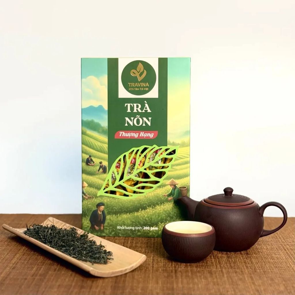  Hộp Trà Nõn Thượng Hạng 200g – Hộp Quà Trà Búp Nõn 