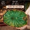 Khay trà lá sen vuốt tay thủ công – An Thổ Túc
