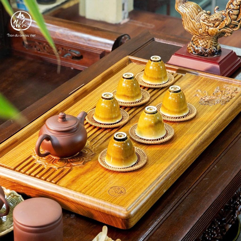  Khay trà gỗ An Thổ Túc – gỗ tự nhiên và cẩm vàng nguyên khối 