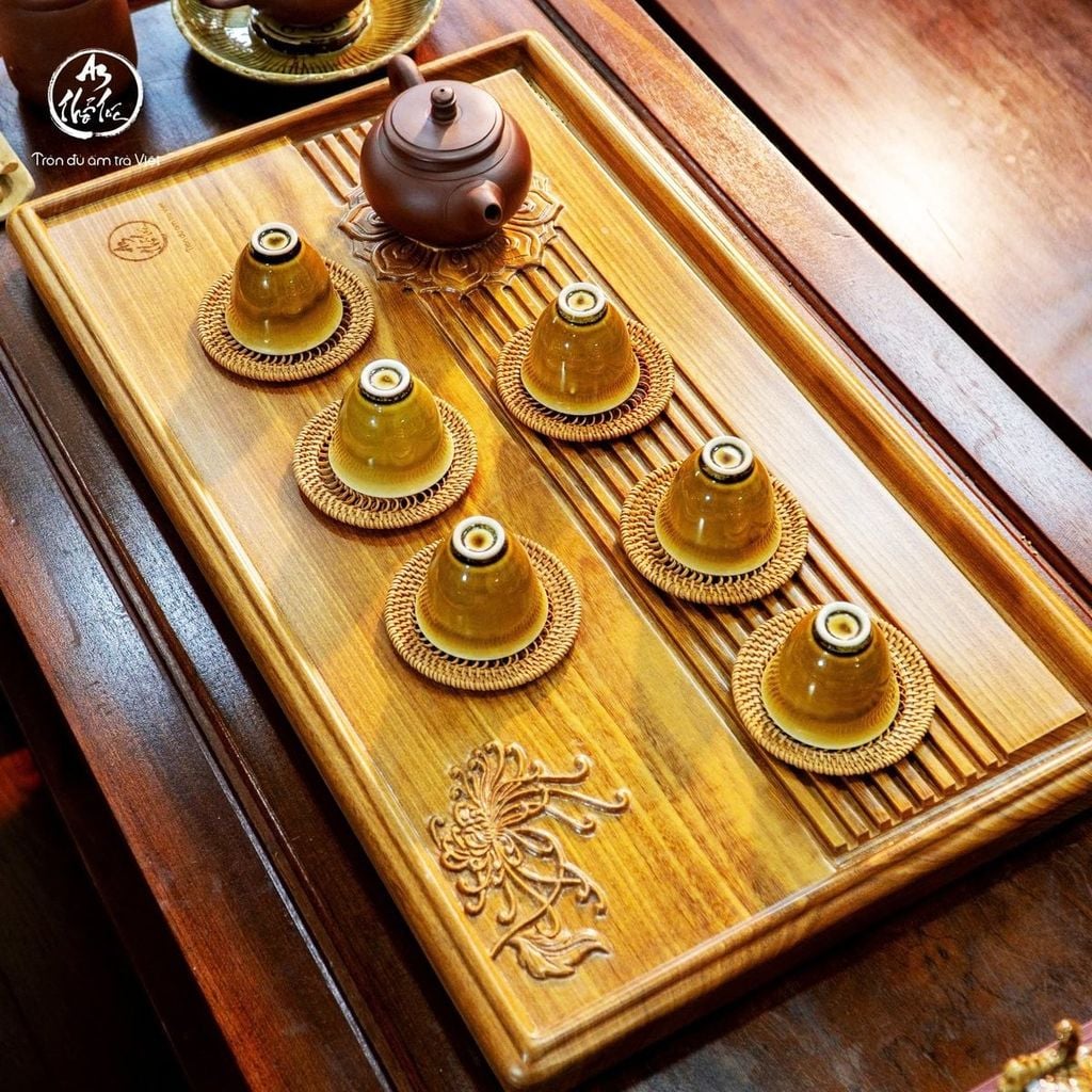  Khay trà gỗ An Thổ Túc – gỗ tự nhiên và cẩm vàng nguyên khối 