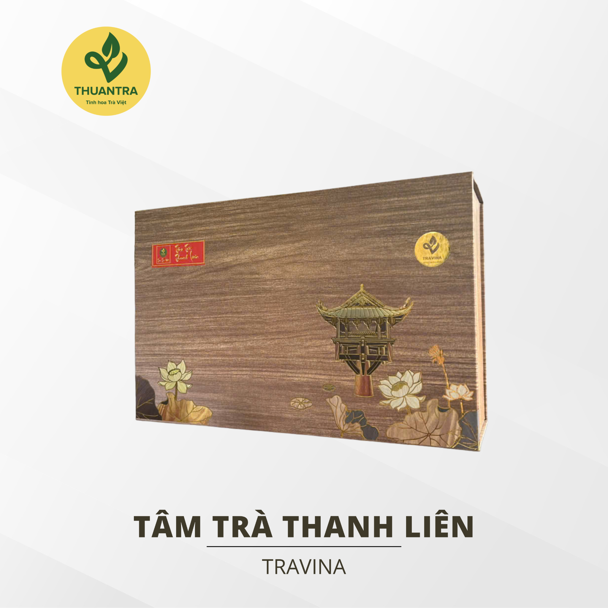  Tâm Trà Thanh Liên - Set quà biếu trà Sen thượng hạng -Travina - Trà Thái Nguyên Cao Cấp Đạt Tiêu Chuẩn VietGap, ISO 