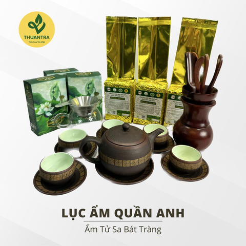  Lục Ẩm Quần Anh - Bộ Ấm Bát Tràng Cao Cấp Của Thuận Trà Thái Nguyên 