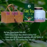  Set Quà Lục Trà Ướp Nhài – Hũ Sứ Và Túi Thổ Cẩm 