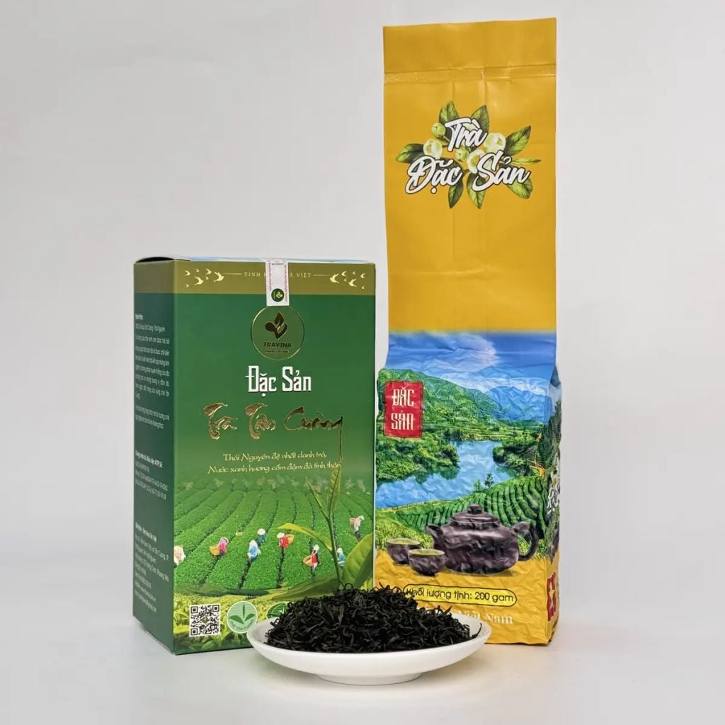  Set Quà Tâm An Trà – 2 Hộp Trà Xanh Đặc Sản Thái Nguyên 400g Kèm Túi Xách 