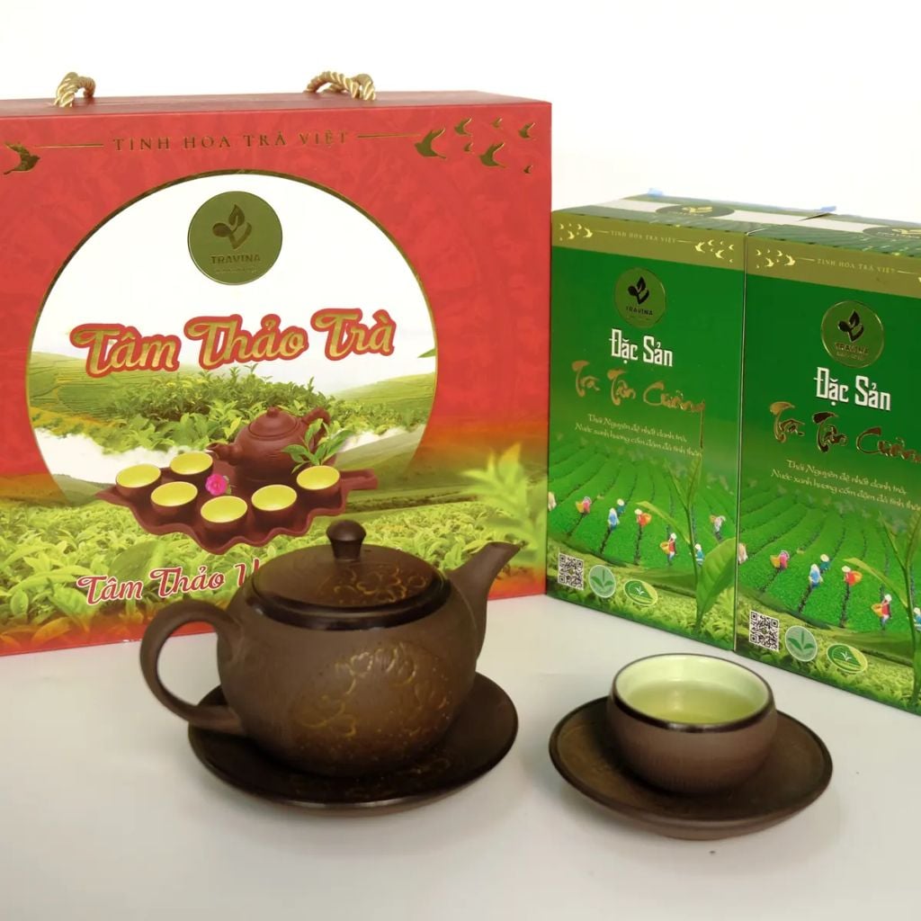  Set Quà Tâm Thảo Trà – Hộp Quà Trà Thái Nguyên Cao Cấp 