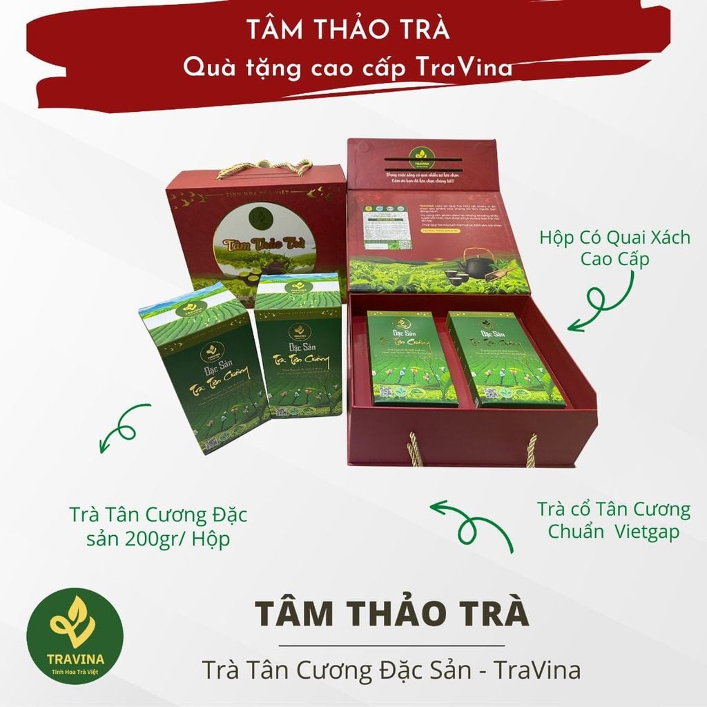  Set Quà Tâm Thảo Trà – Hộp Quà Trà Thái Nguyên Cao Cấp 