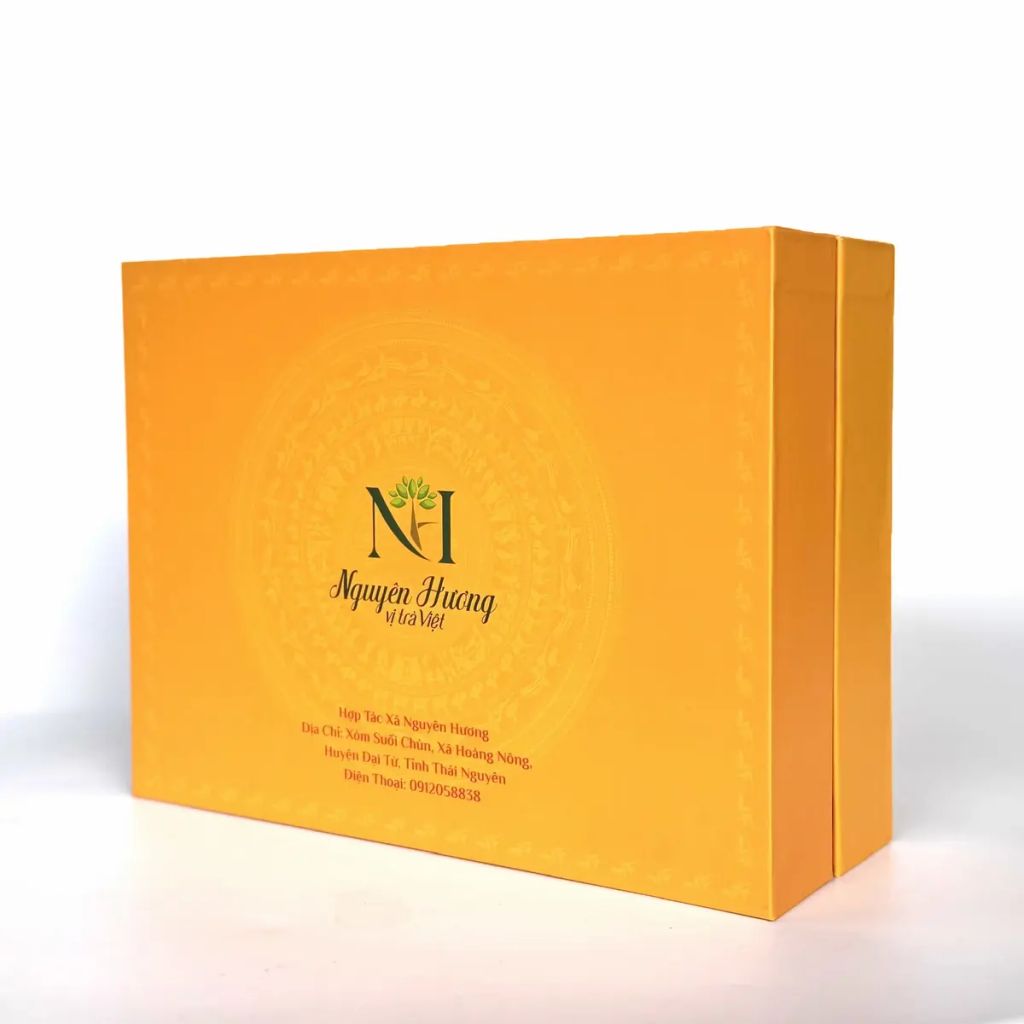  Set Quà Tâm Trà Nguyên Hương – 2 Hộp Trà Nõn Tôm Cánh Hạc 240g Kèm Túi Xách 
