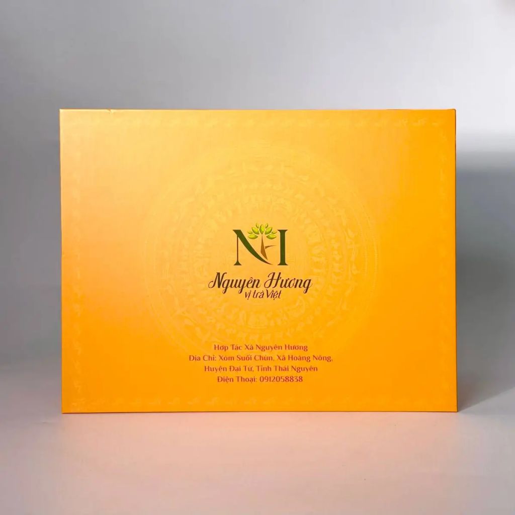  Set Quà Tâm Trà Nguyên Hương – 2 Hộp Trà Nõn Tôm Cánh Hạc 240g Kèm Túi Xách 