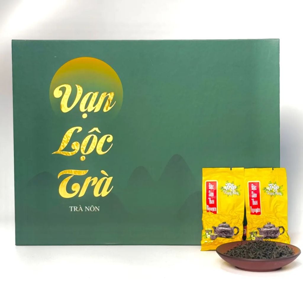  Set Quà Tâm Trà Vạn Lộc – Trà Nõn Tôm Thượng Hạng 