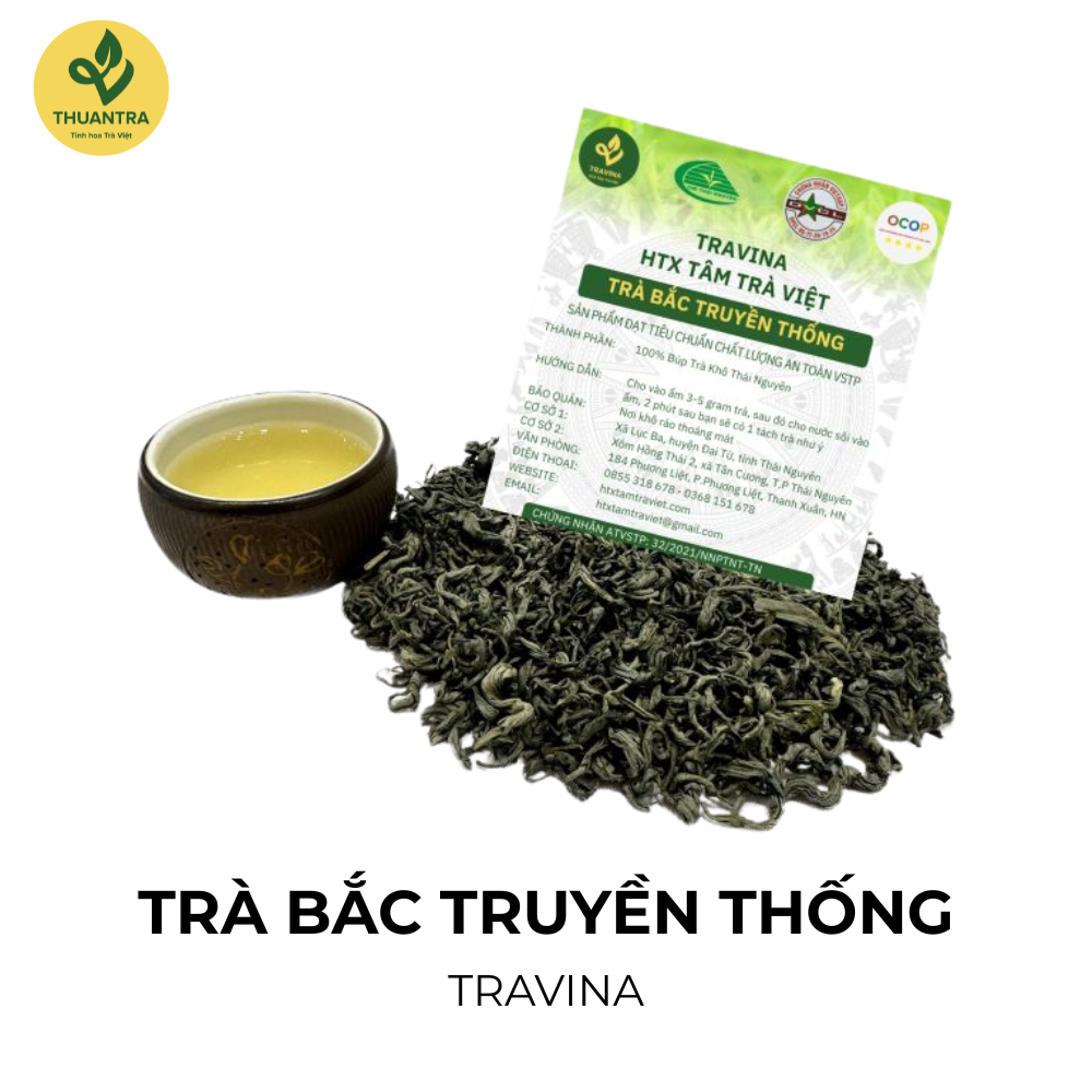  Hộp trà Vạn Phúc 120Gr  - Travina - Trà Thái Nguyên Cao Cấp Đạt Tiêu Chuẩn VietGap, ISO 