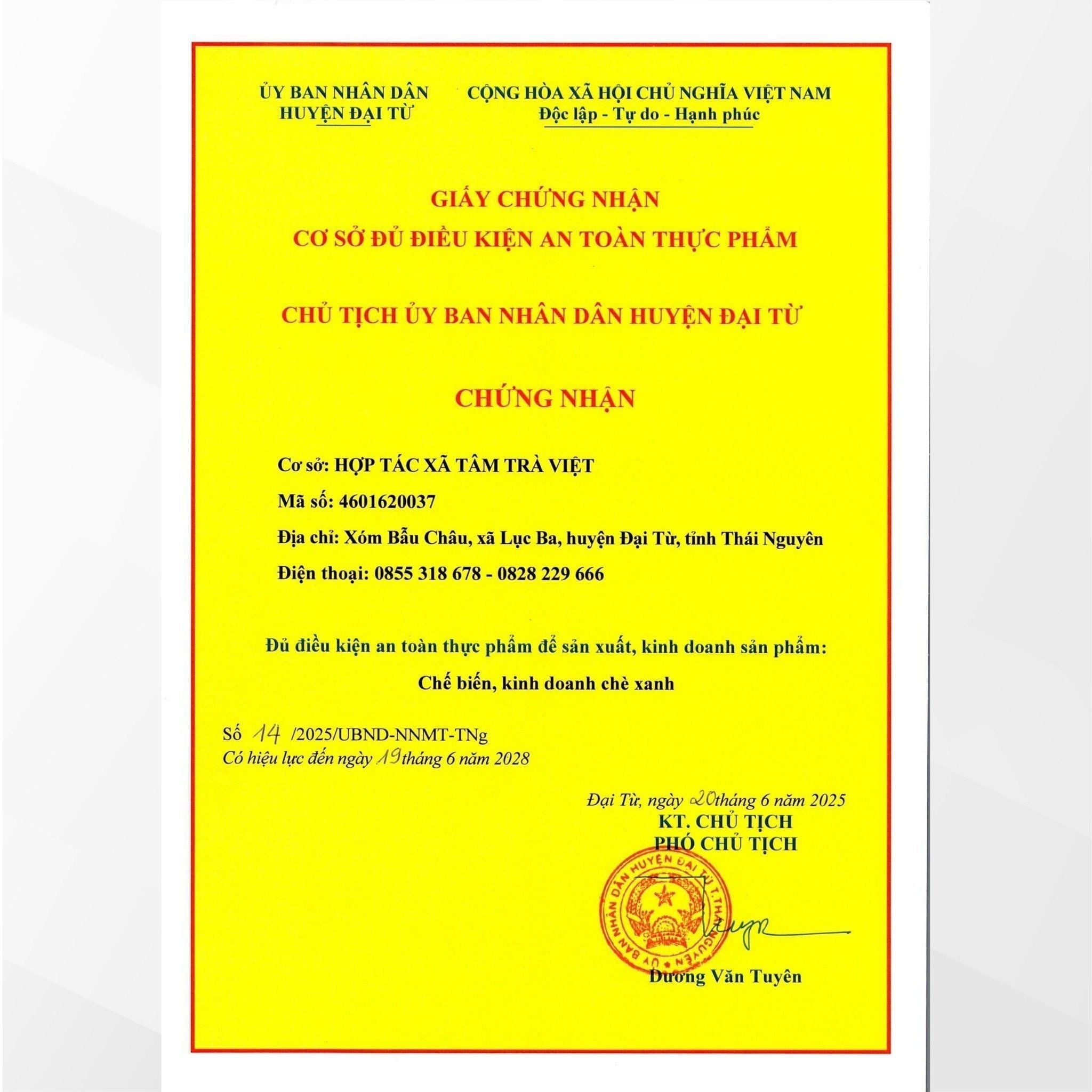  Trà Nụ Hoa - Travina - Trà Thái Nguyên Cao Cấp Đạt Tiêu Chuẩn VietGap, ISO 