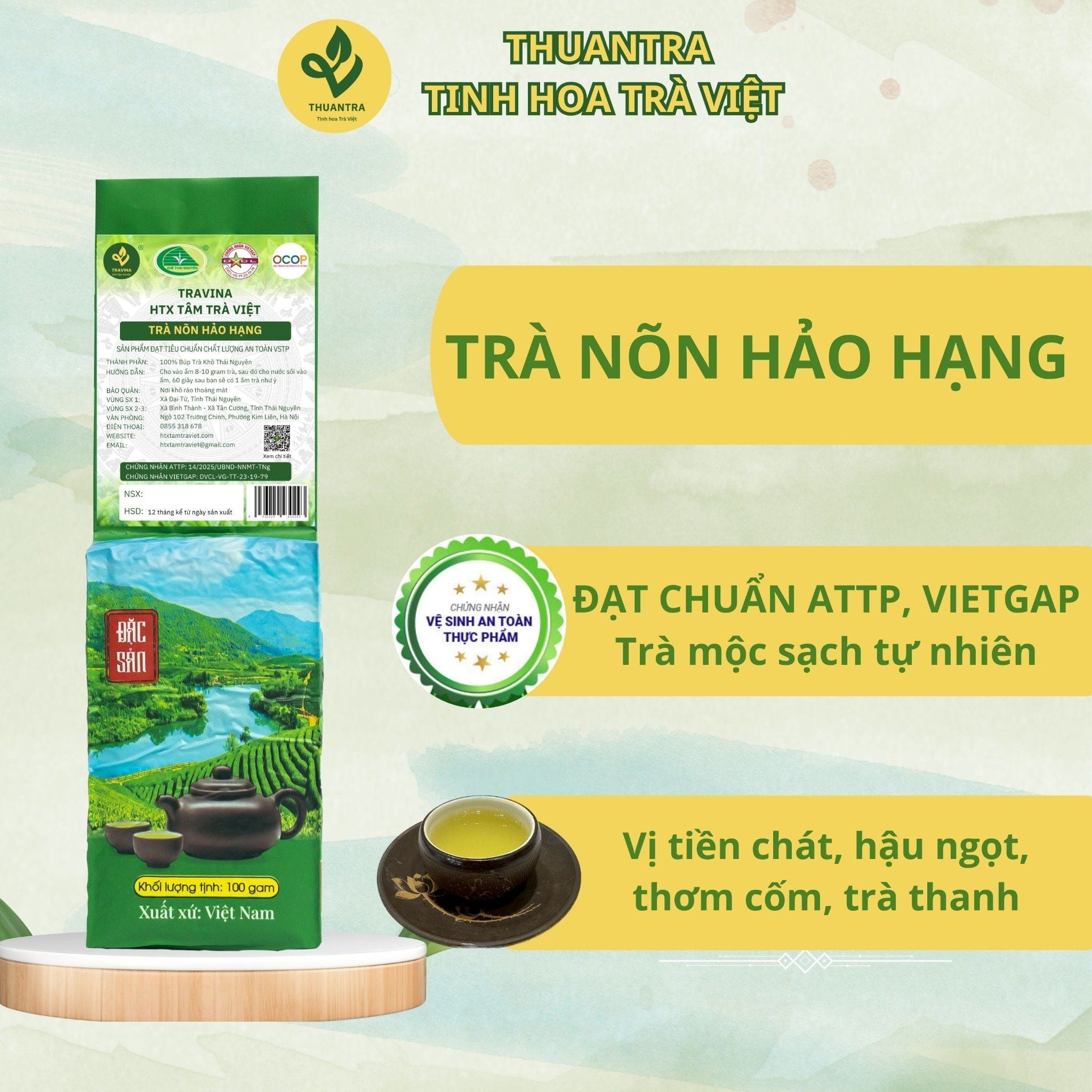  Trà Nõn Hảo hạng - Thuận Trà Thái Nguyên - Trà Thái Nguyên chuẩn VietGap, OCOP 