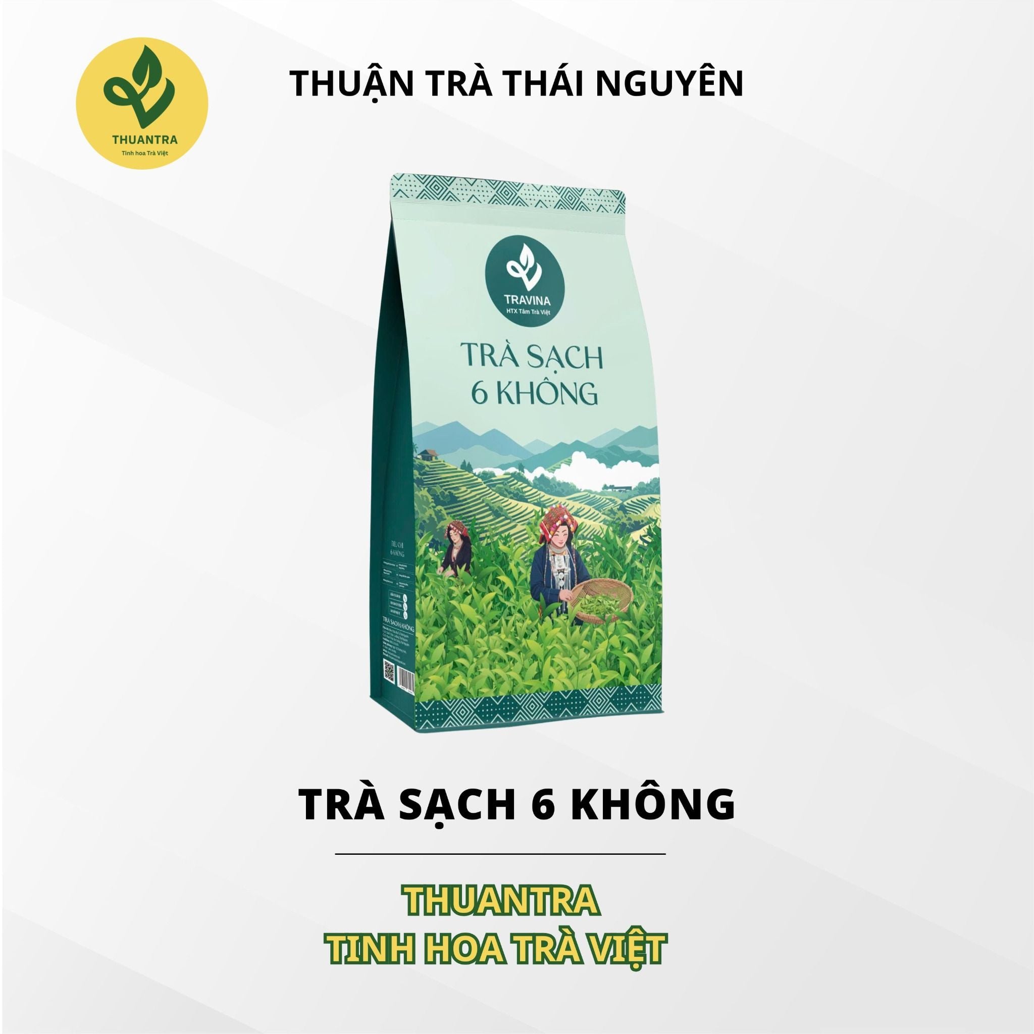  Trà Sạch 6 Không - Travina - Trà Thái Nguyên Cao Cấp Đạt Tiêu Chuẩn VietGap, ISO 