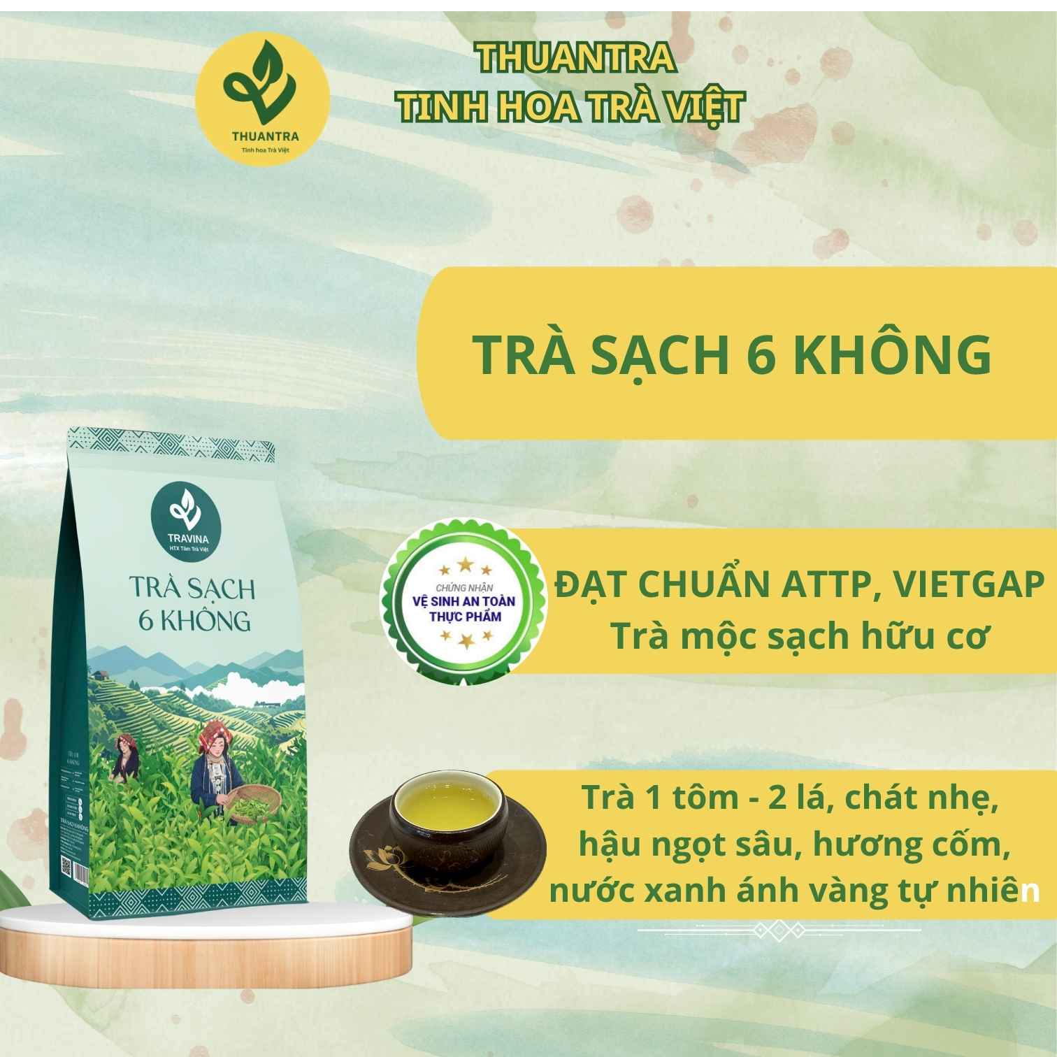 Trà Sạch 6 Không — trà hướng hữu cơ vùng La Bằng