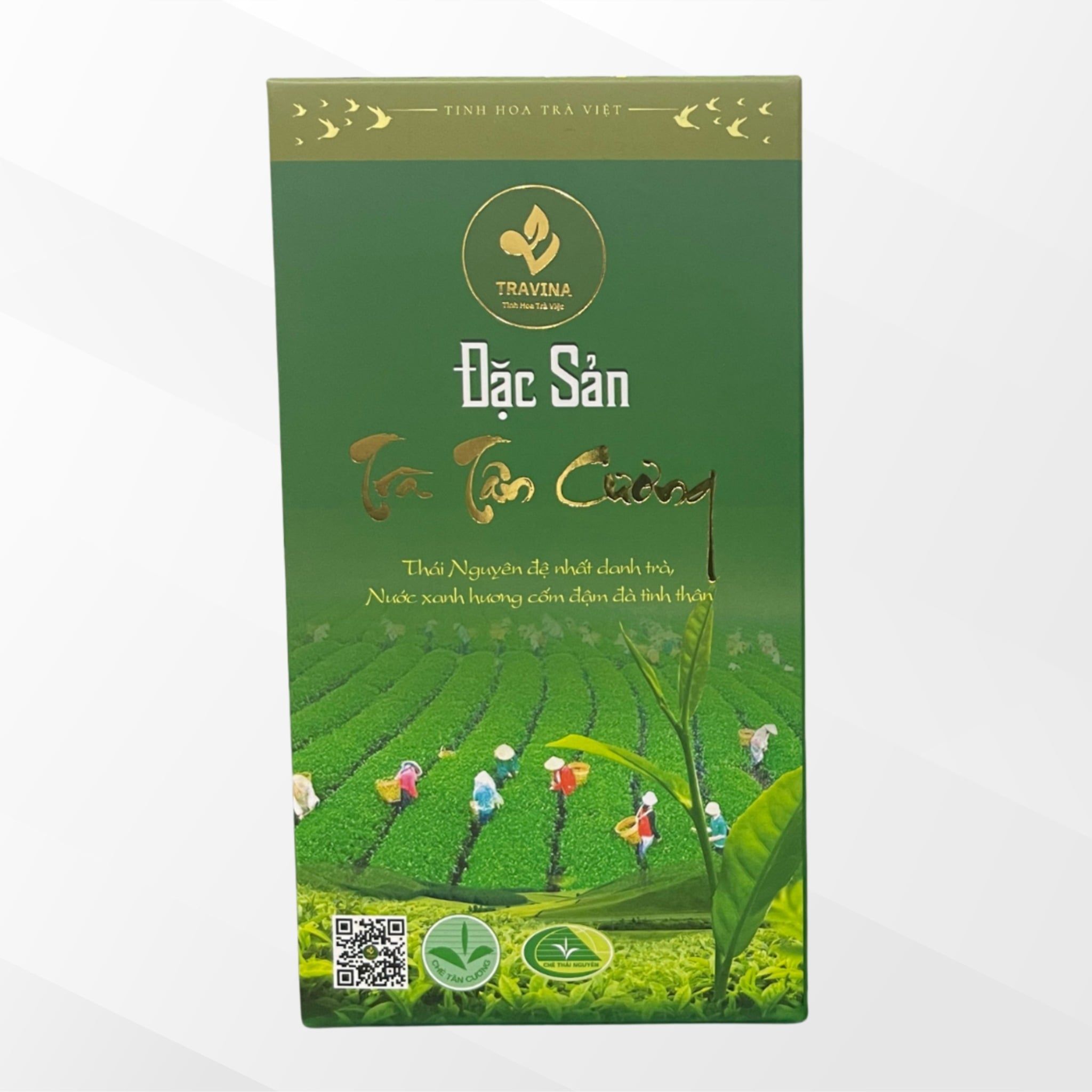  Hộp Trà Tân Cương Đặc Sản 200gram - Travina - Trà Thái Nguyên Cao Cấp Đạt Tiêu Chuẩn VietGap, ISO 