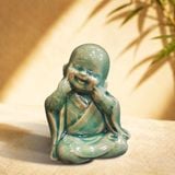  Tượng chú tiểu An Nhiên – gốm Bát Tràng decor phòng trà 