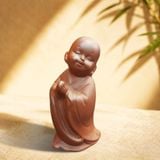  Tượng chú tiểu An Nhiên – gốm Bát Tràng decor phòng trà 