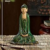 Tượng Phật An Nhiên 30cm – gốm Bát Tràng An Thổ Túc, 4 nước men 