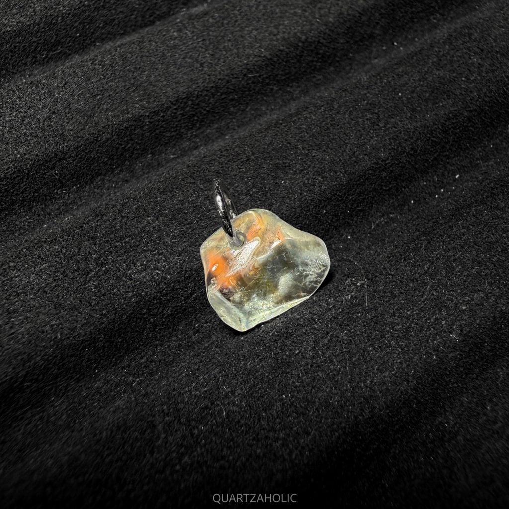 Mặt Dây Tumbled Rainbow Moonstone