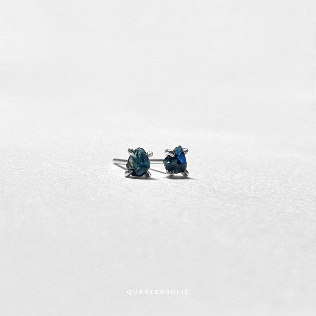 Bông Tai Stud Blue Sapphire