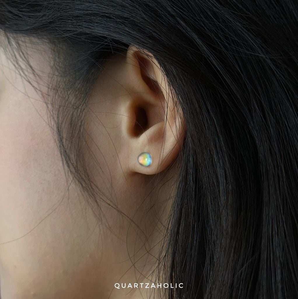 Bông Tai Moonstone Stud