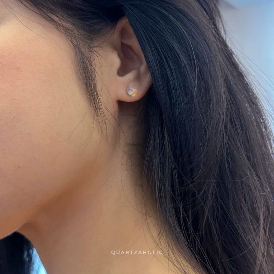 Bông Tai Moonstone Stud