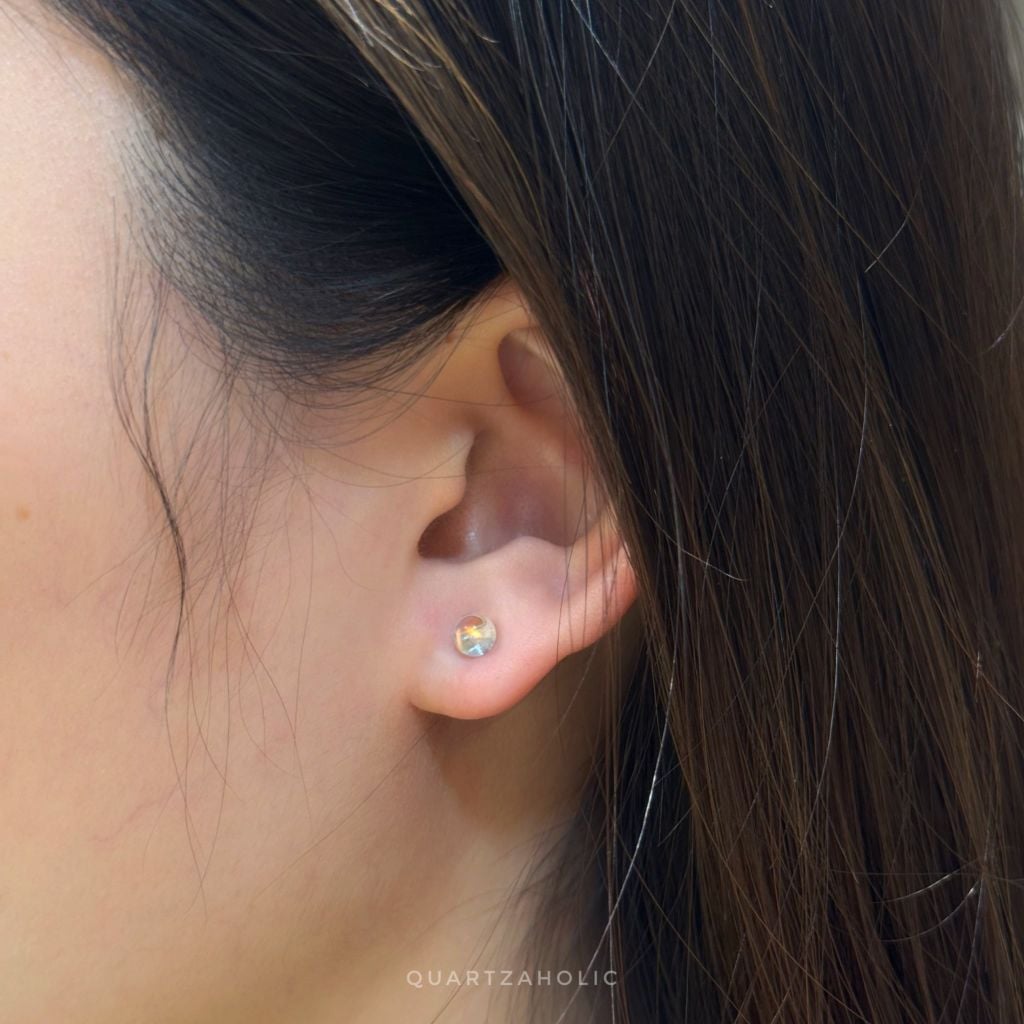 Bông Tai Moonstone Stud
