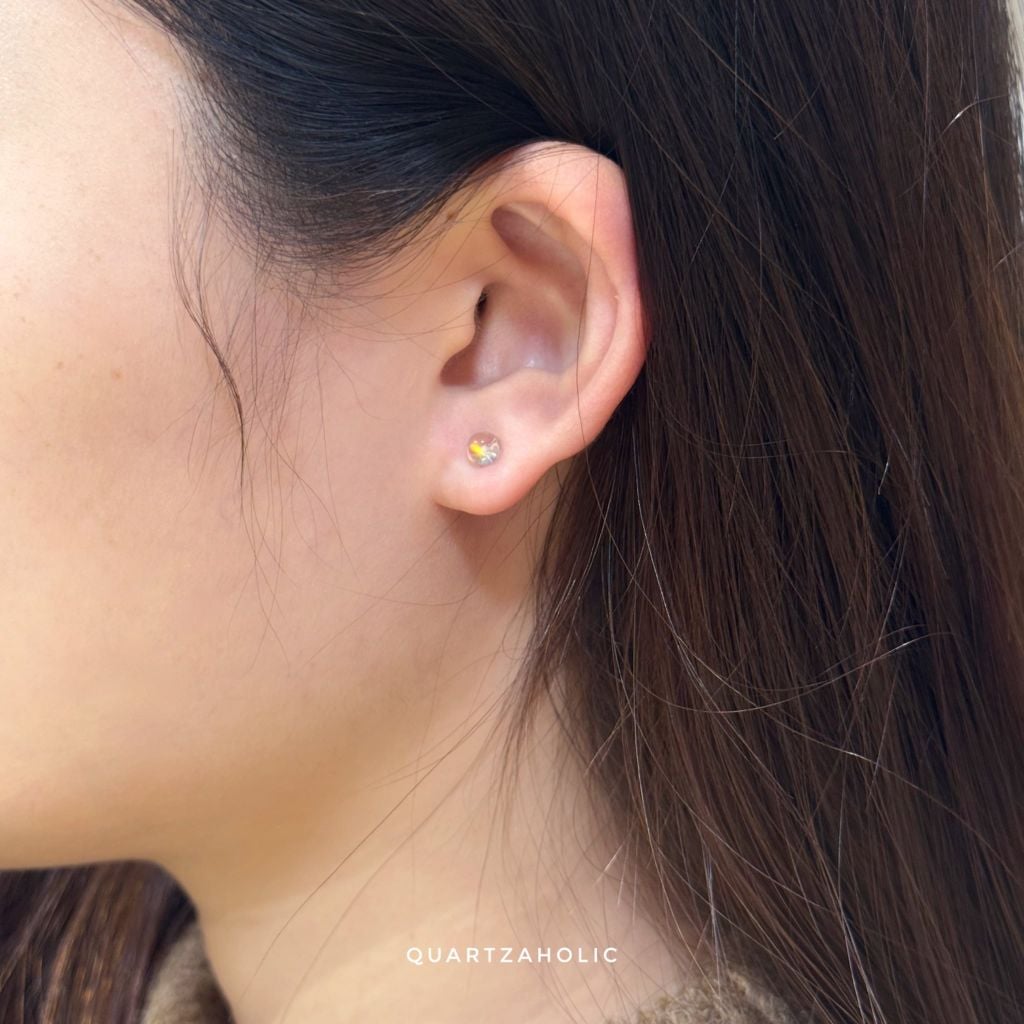 Bông Tai Moonstone Stud