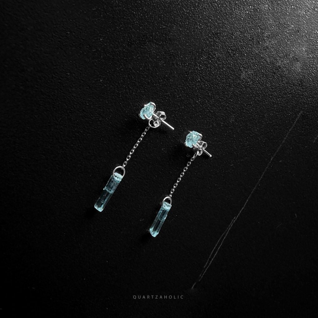 Bông Tai 2in1 Drop Aquamarine