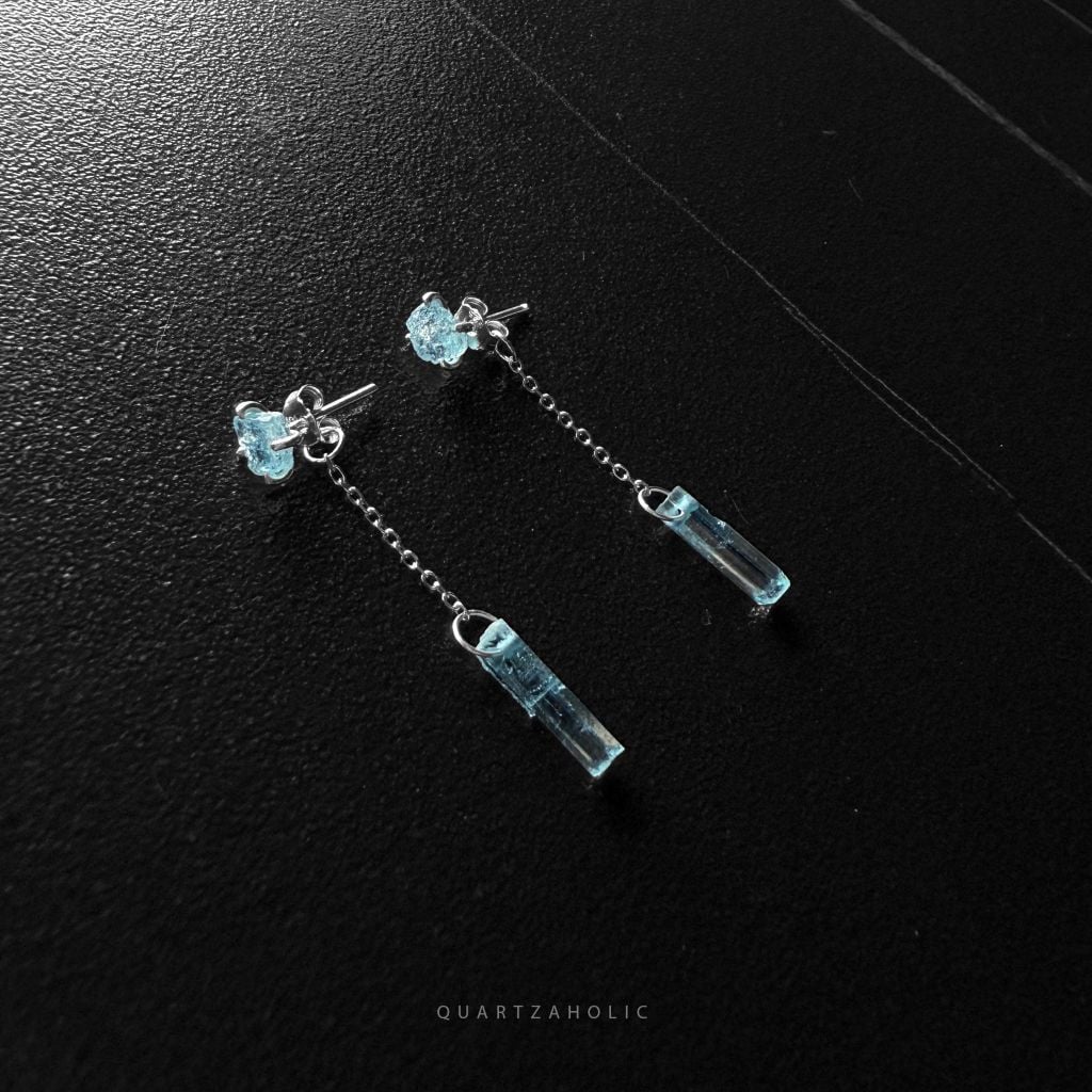 Bông Tai 2in1 Drop Aquamarine