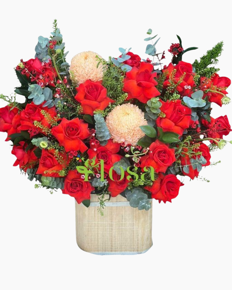  Hoa Hộp Khúc Tình Ca Đỏ-HH76 