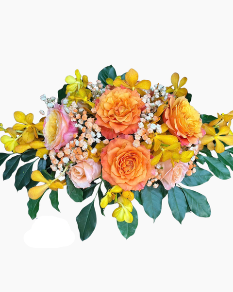 Hoa Để Bục Phát Biểu: Các Mẫu Hoa Đẹp Cho Hội Nghị, Sự Kiện: Sắc Cam Hào Quang - BPB15