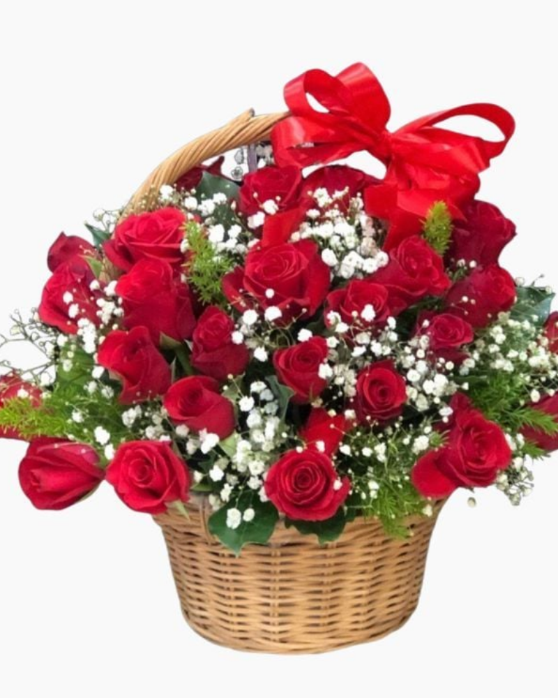  Giỏ Hoa Nồng Cháy - HG13 - Hoa 20/11 Lời Tri Ân Nồng Thắm 