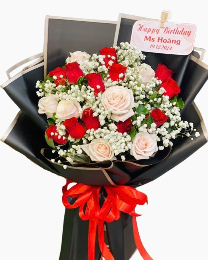  Bó Hoa Hồng Mix Màu - HBD277 